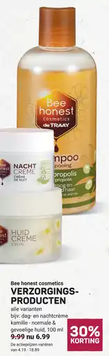 Ekoplaza Bee honest cosmetics verzorgings producten aanbieding