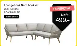 Leen Bakker Loungebank Nant hoekset aanbieding