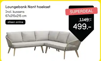 Leen Bakker Loungebank Nant hoekset aanbieding