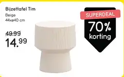 Leen Bakker Bijzettafel Tim Beige aanbieding