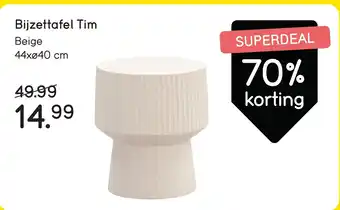 Leen Bakker Bijzettafel Tim Beige aanbieding