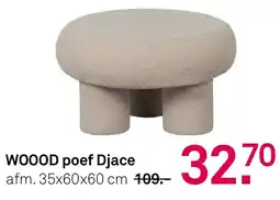 Karwei WOOOD poef Djace aanbieding