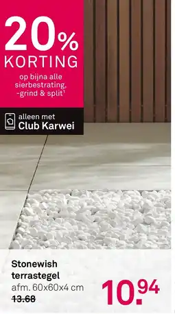 Karwei Stonewish terrastegel aanbieding