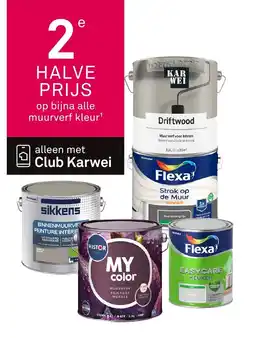Karwei op bijna alle muurverf kleur aanbieding