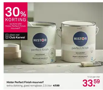 Karwei Histor Perfect Finish muurverf aanbieding