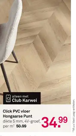 Karwei Click PVC vloer Hongaarse Punt aanbieding