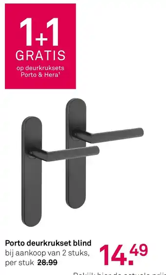 Karwei Porto deurkrukset blind aanbieding