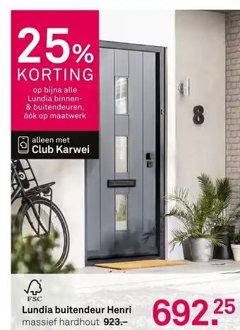 Karwei Lundia buitendeur Henri aanbieding