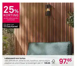 Karwei Lattenwand voor buiten aanbieding