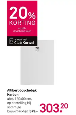 Karwei Allibert douchebak Karbon aanbieding