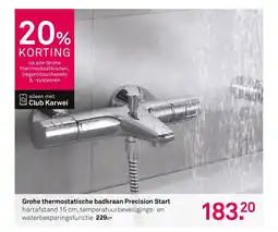Karwei Grohe thermostatische badkraan Precision Start aanbieding