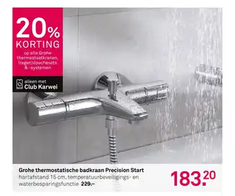 Karwei Grohe thermostatische badkraan Precision Start aanbieding