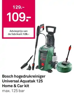 Karwei Bosch hogedrukreiniger Universal Aquatak 125 Home & Car kit aanbieding