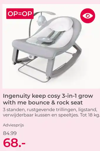 Prenatal Ingenuity keep cosy 3 in 1 grow with me bounce & rock seat aanbieding