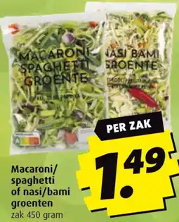 Boni Macaroni/ spaghetti of nasi/bami groenten aanbieding