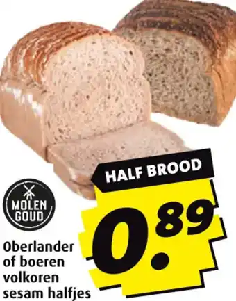 Boni Oberlander of boeren volkoren sesam halfjes aanbieding