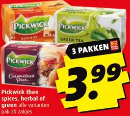 Boni Pickwick thee spices, herbal of green aanbieding
