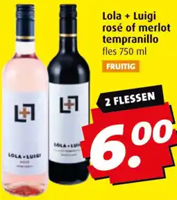 Boni Lola + Luigi rosé of merlot tempranillo aanbieding