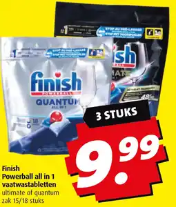 Boni Finish Powerball all in 1 vaatwastabletten aanbieding