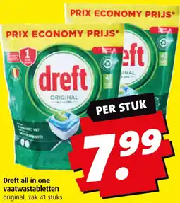 Boni Dreft all in one vaatwastabletten aanbieding