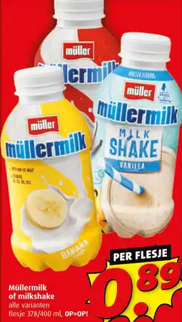 Boni Müllermilk of milkshake aanbieding