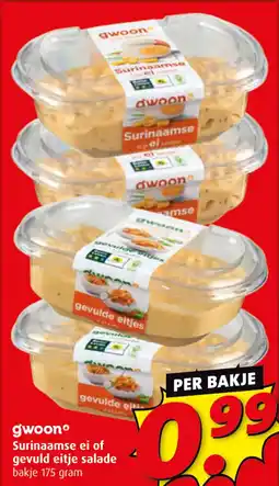 Boni Gwoon Surinaamse ei of gevuld eitje salade aanbieding