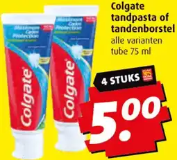 Boni Colgate tandpasta of tandenborstel aanbieding