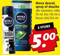 Boni Nivea deorol, spray of douche aanbieding