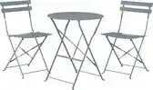 Praxis Beliani Bistroset Fiori Grijs 60x60x80 Cm aanbieding