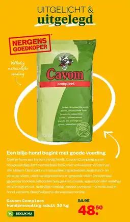 Welkoop Cavom Compleet hondenvoeding adult 20 kg aanbieding