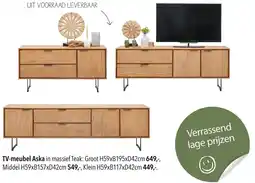 Pronto wonen TV meubel Aska aanbieding