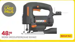 Praxis Worx decoupeerzaag WX463 aanbieding