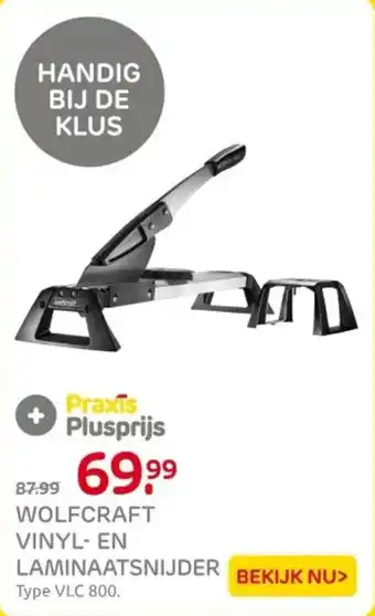 Praxis Wolfcraft vinyl en laminaatsnijder aanbieding