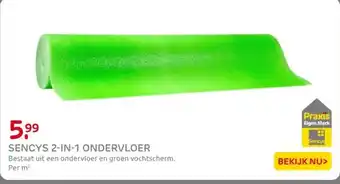 Praxis Sencys 2 in 1 ondervloer aanbieding