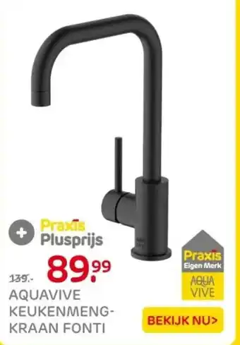 Praxis Aquavive keukenmeng kraan fonti aanbieding