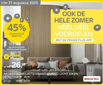 Praxis Akoestische lattenwand quanti licht eiken aanbieding