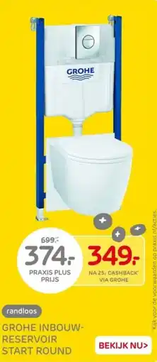 Praxis Grohe inbouw reservoir start round aanbieding