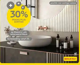 Praxis Maestro Latt lattenwand Novo aanbieding