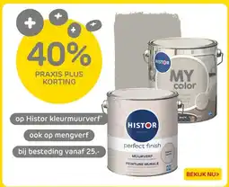 Praxis Histor kleurmuurverf aanbieding