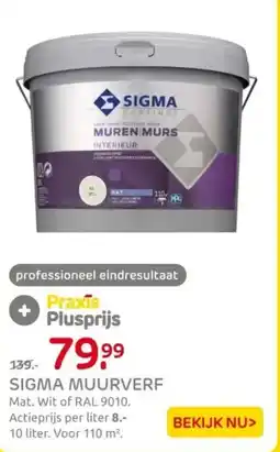 Praxis Sigma muurverf aanbieding