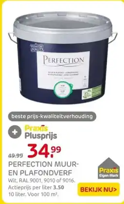 Praxis Perfection muur en plafondverf aanbieding