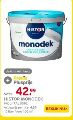 Praxis Histor monodek aanbieding
