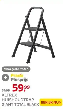Praxis Altrex huishoudtrap giant total black aanbieding