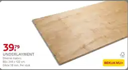 Praxis Underlayment aanbieding
