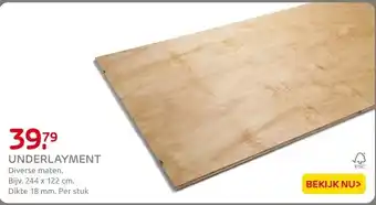 Praxis Underlayment aanbieding