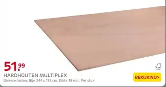Praxis Hardhouten multiplex aanbieding