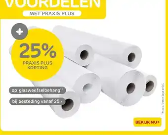 Praxis glasweefselbehang aanbieding