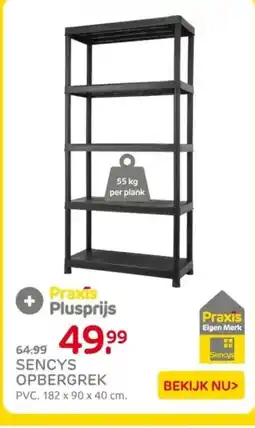 Praxis Sencys opbergrek aanbieding