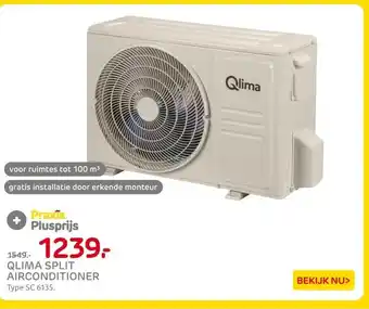 Praxis Qlima split airconditioner aanbieding