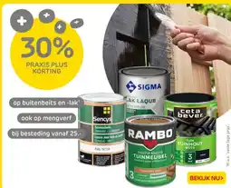 Praxis buitenbeits en lak aanbieding